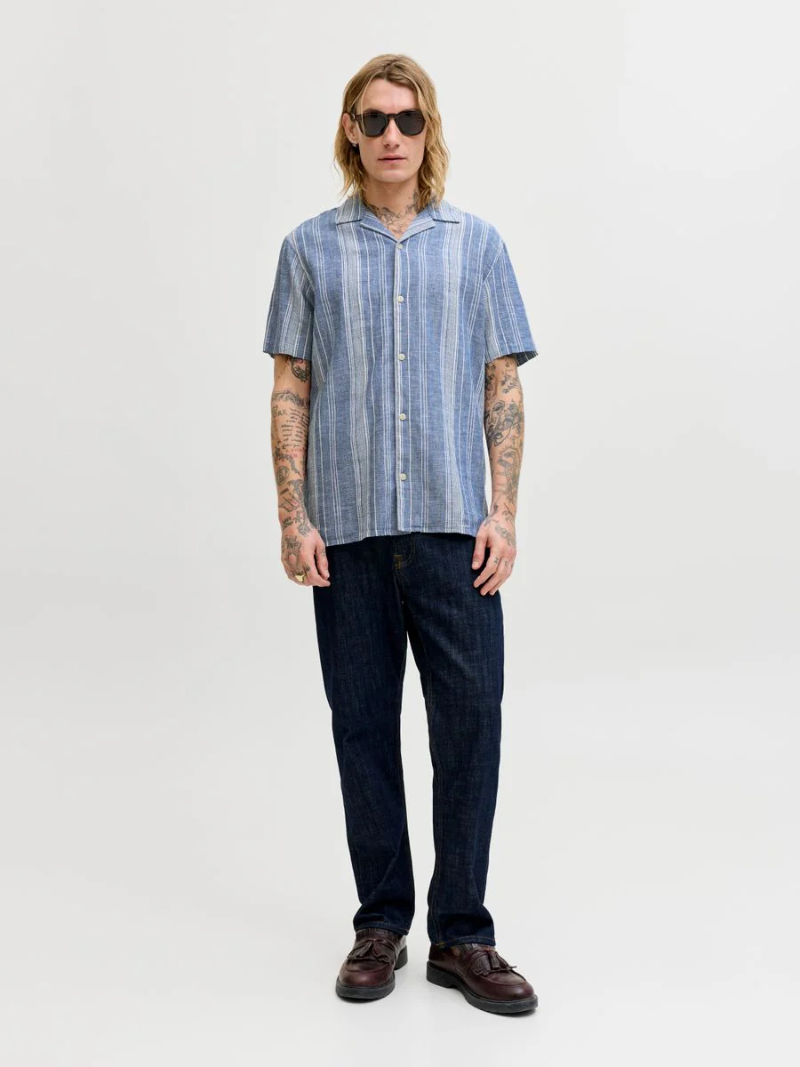 JPRBLUSUMMER LIN. BLEN DOBBY SS SHIRT SN - Image 2