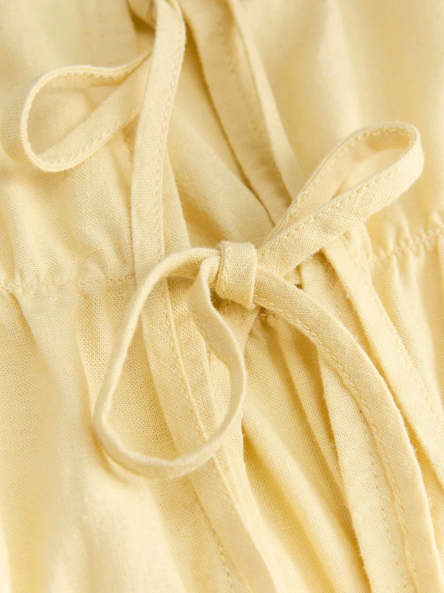 JXALMIRA LINEN BLEND TIE SL TOP WVN - Image 4