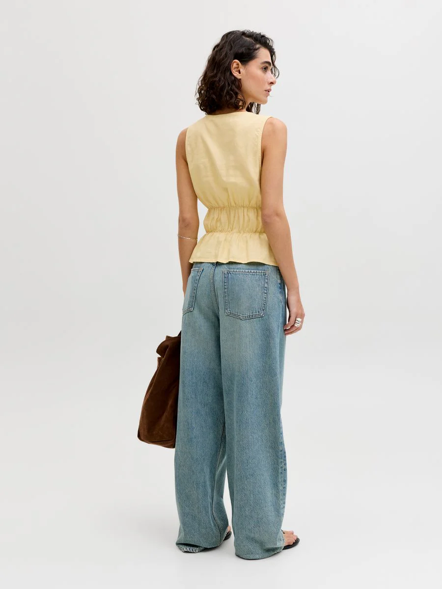 JXALMIRA LINEN BLEND TIE SL TOP WVN - Image 6