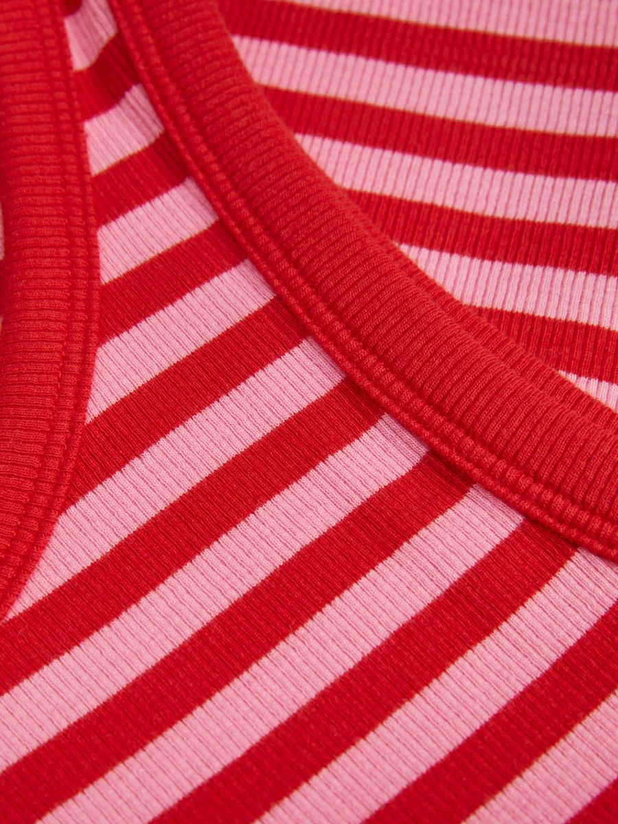JXFALLON STR SL STRIPE RIB TOP JRS - Image 2