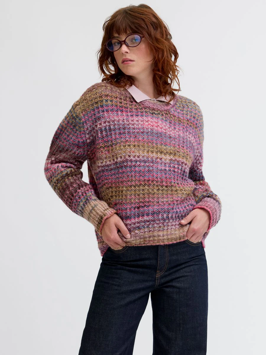 JXSIMONE SPACE DYE CREW NECK KNIT S - Image 5