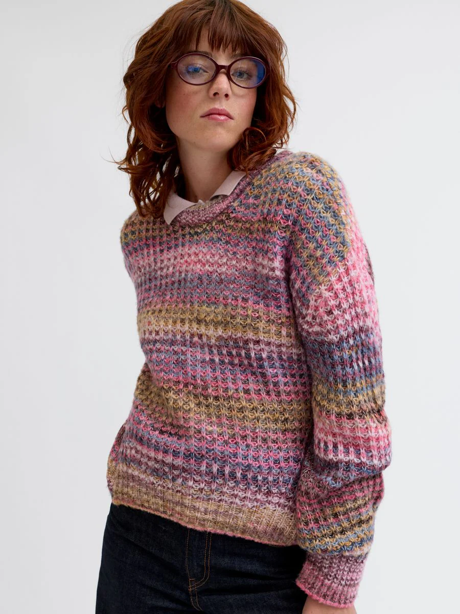 JXSIMONE SPACE DYE CREW NECK KNIT S - Image 8