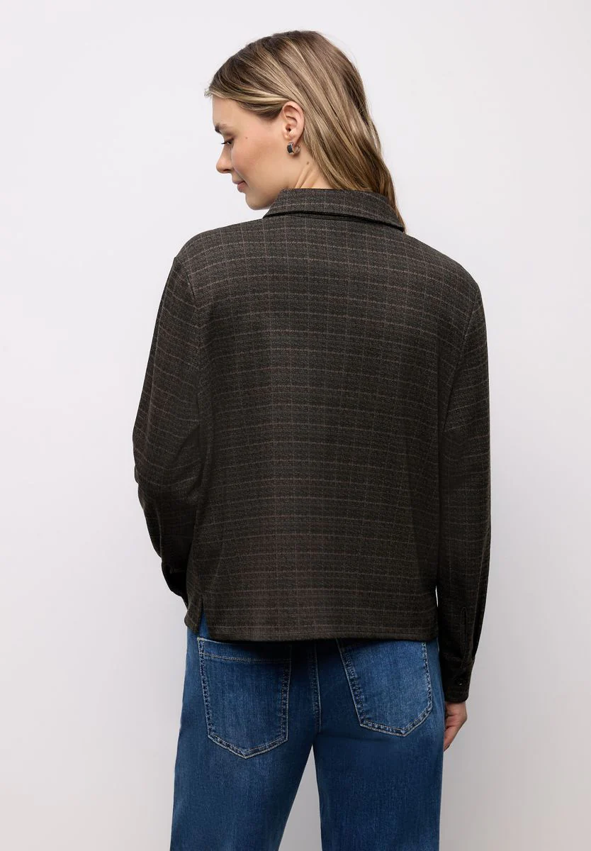 Karierte Jacquard Hemdbluse - Image 4