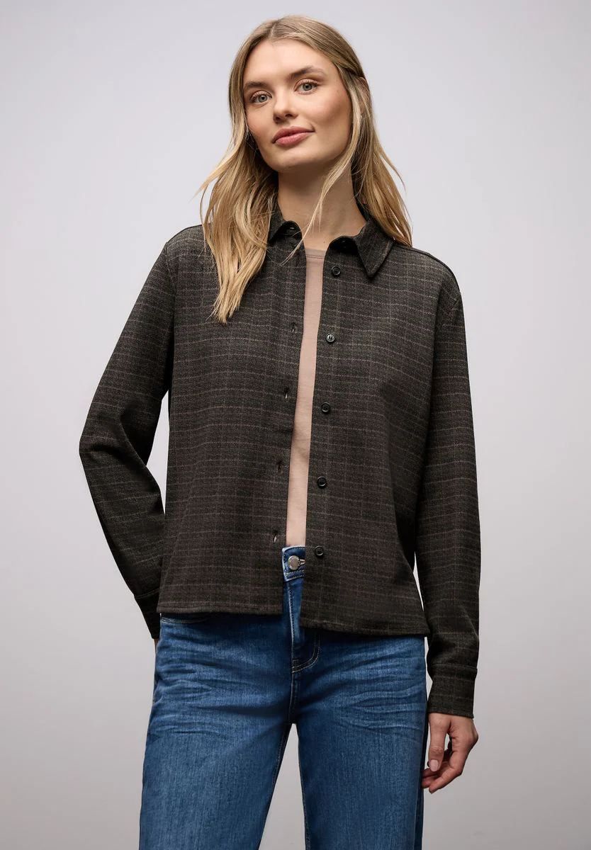 Karierte Jacquard Hemdbluse - Image 7