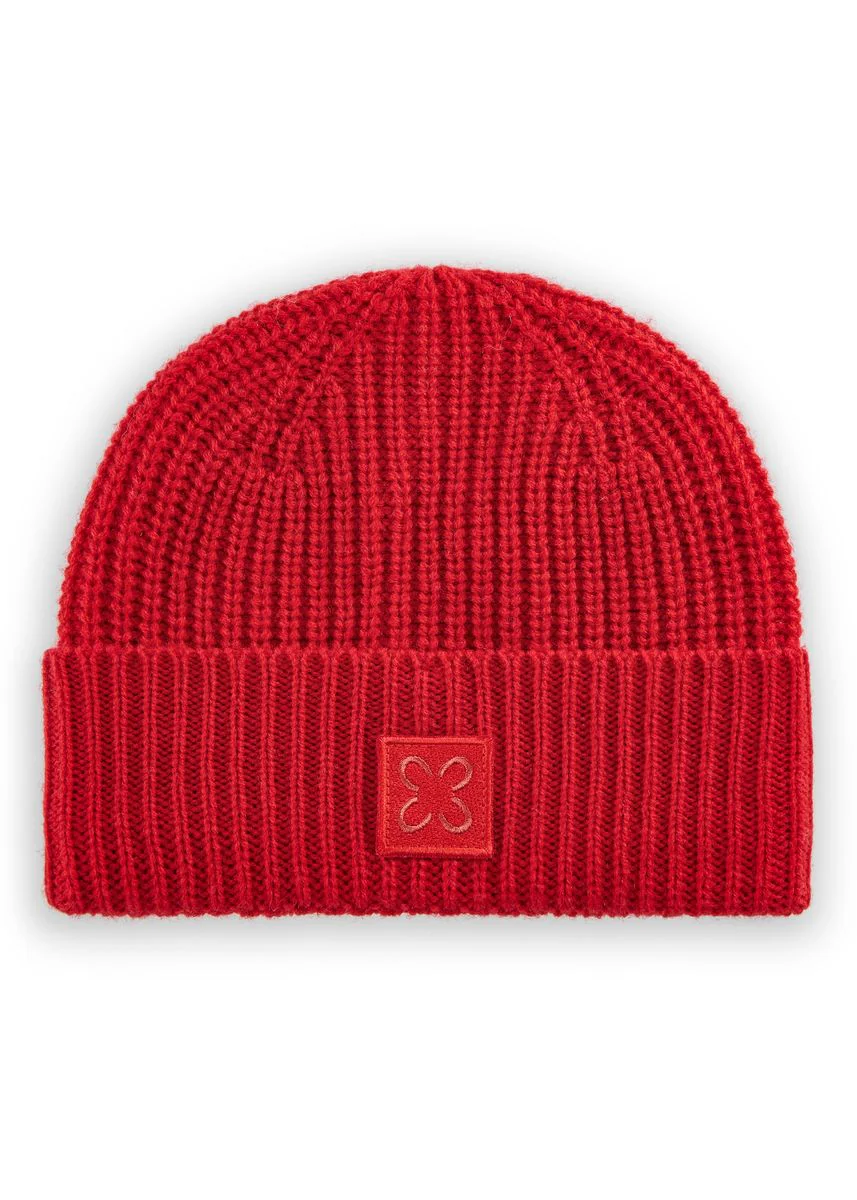 KNITTED HAT ACRYL/WOOL SOLID blue-2 - Image 2