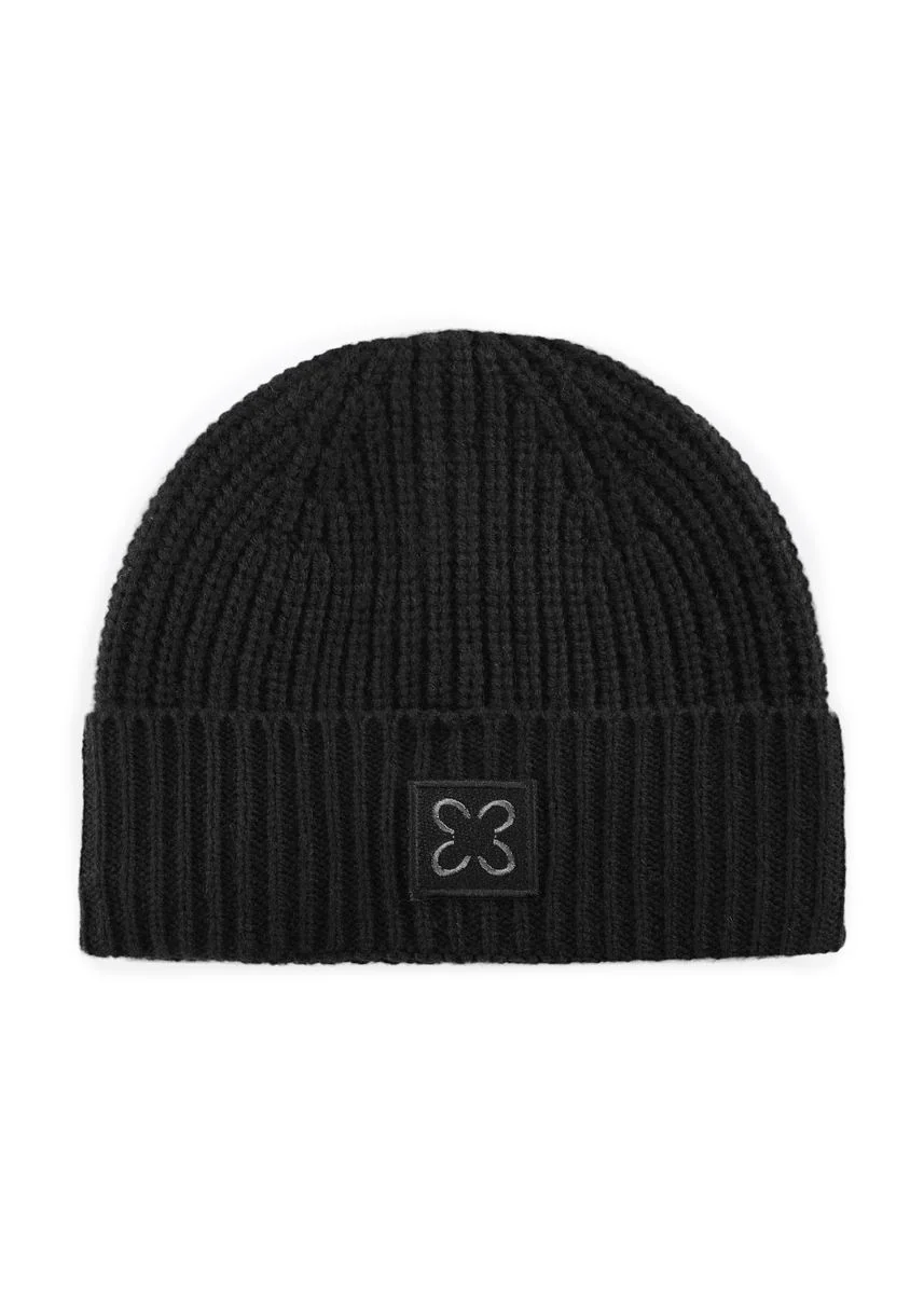 KNITTED HAT ACRYL/WOOL SOLID blue-2 - Image 3