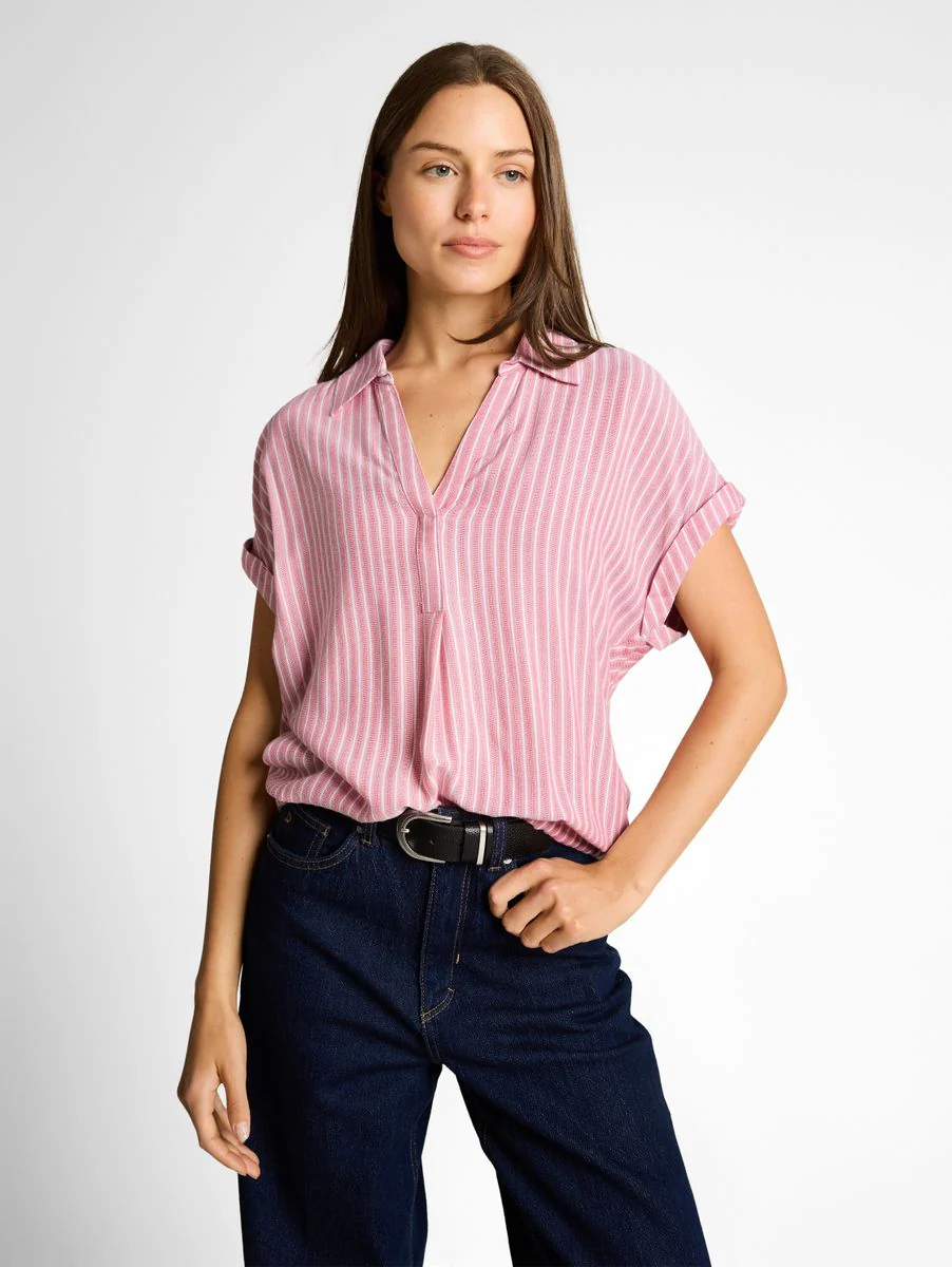 blouse striped shortsleeve - Image 4