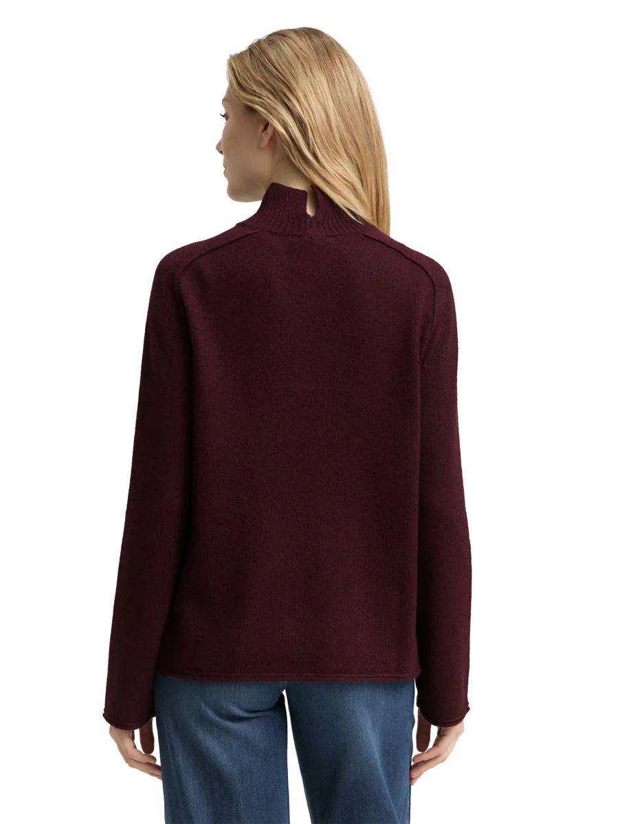 knit cosy mock-neck pullover - Image 4