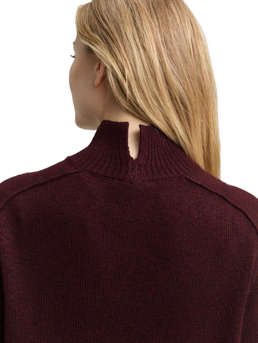 knit cosy mock-neck pullover - Image 6