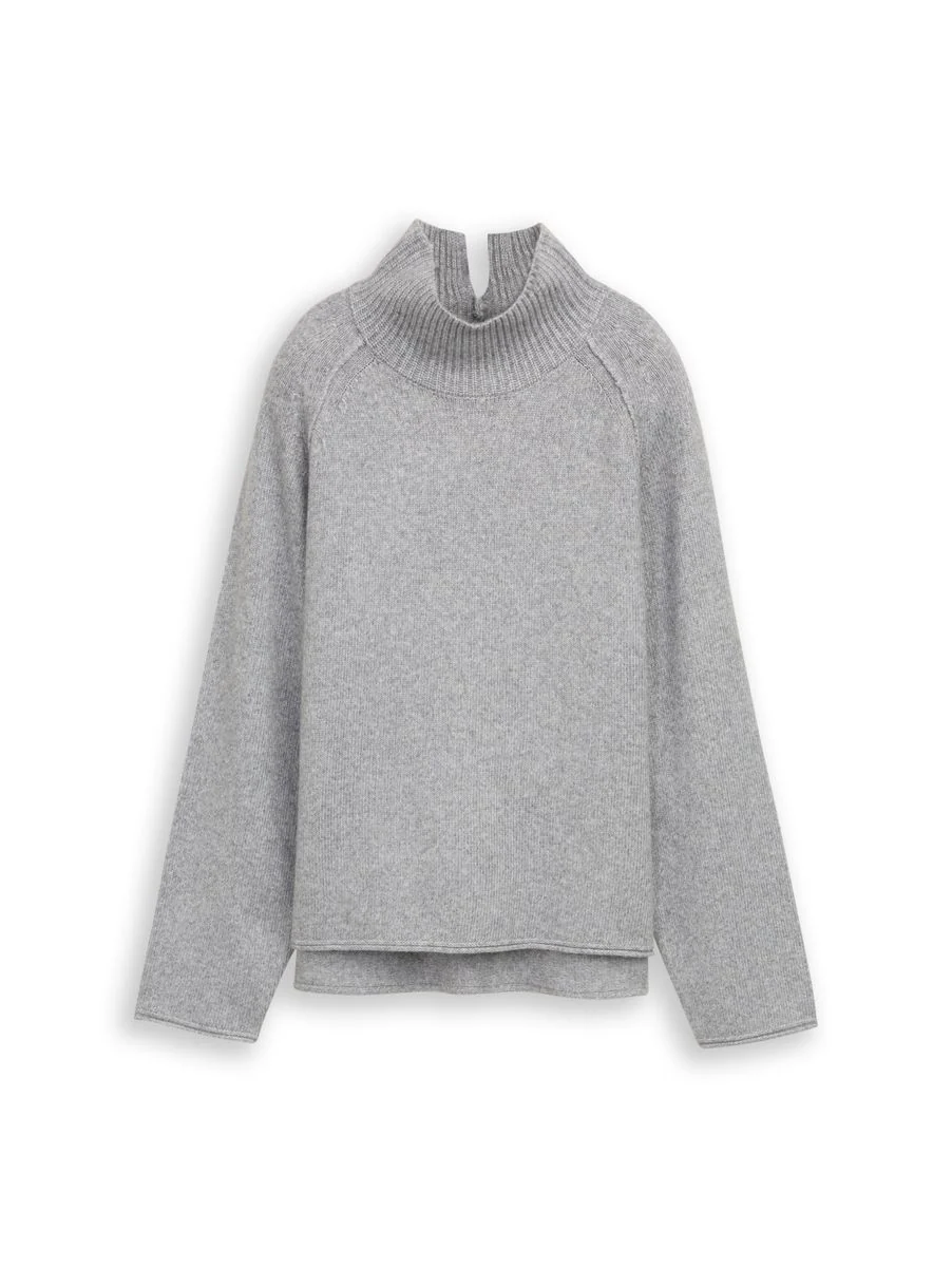 knit cosy mock-neck pullover - Image 7