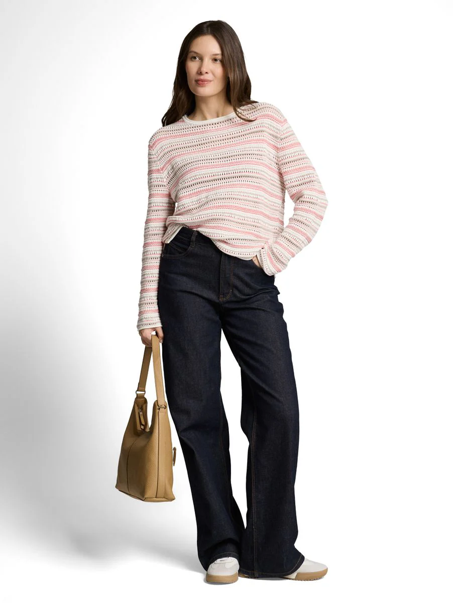 Loose Fit Strickpullover mit Streifenmuster - Image 3