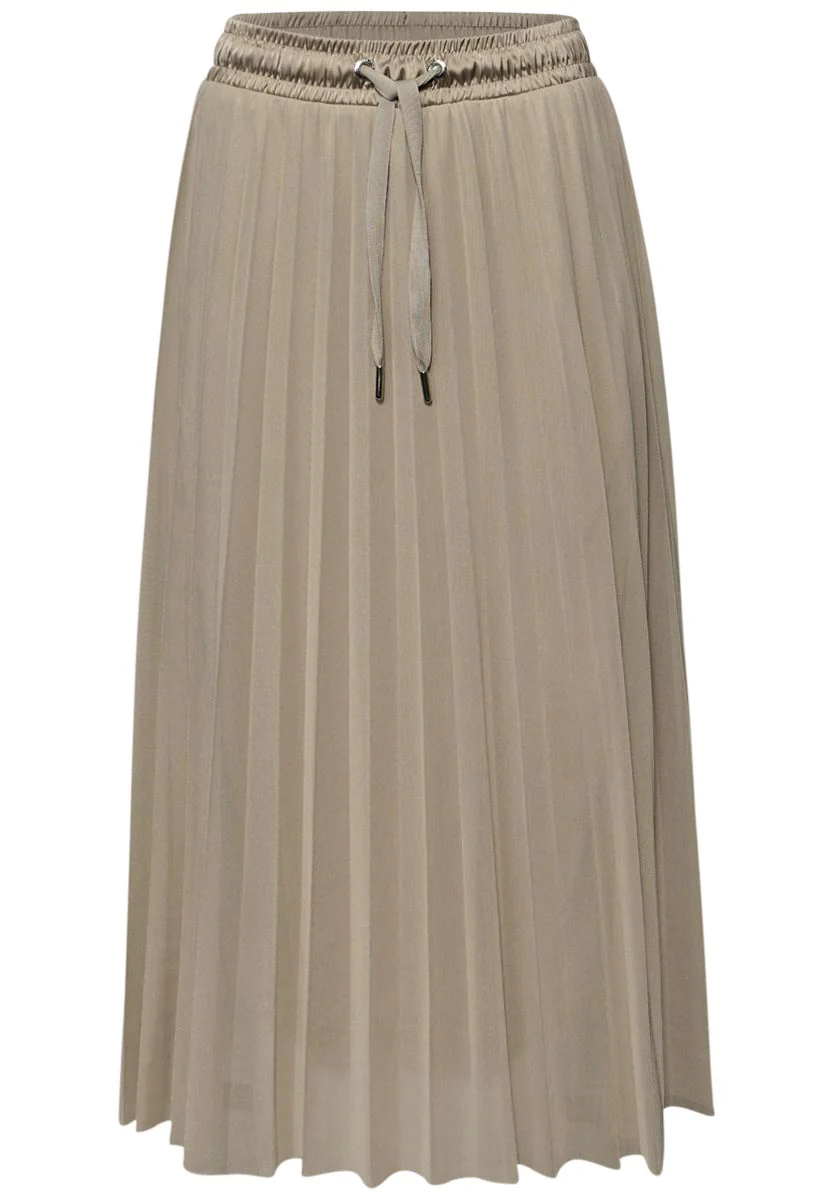 Mesh Plissée jog skirt_solid