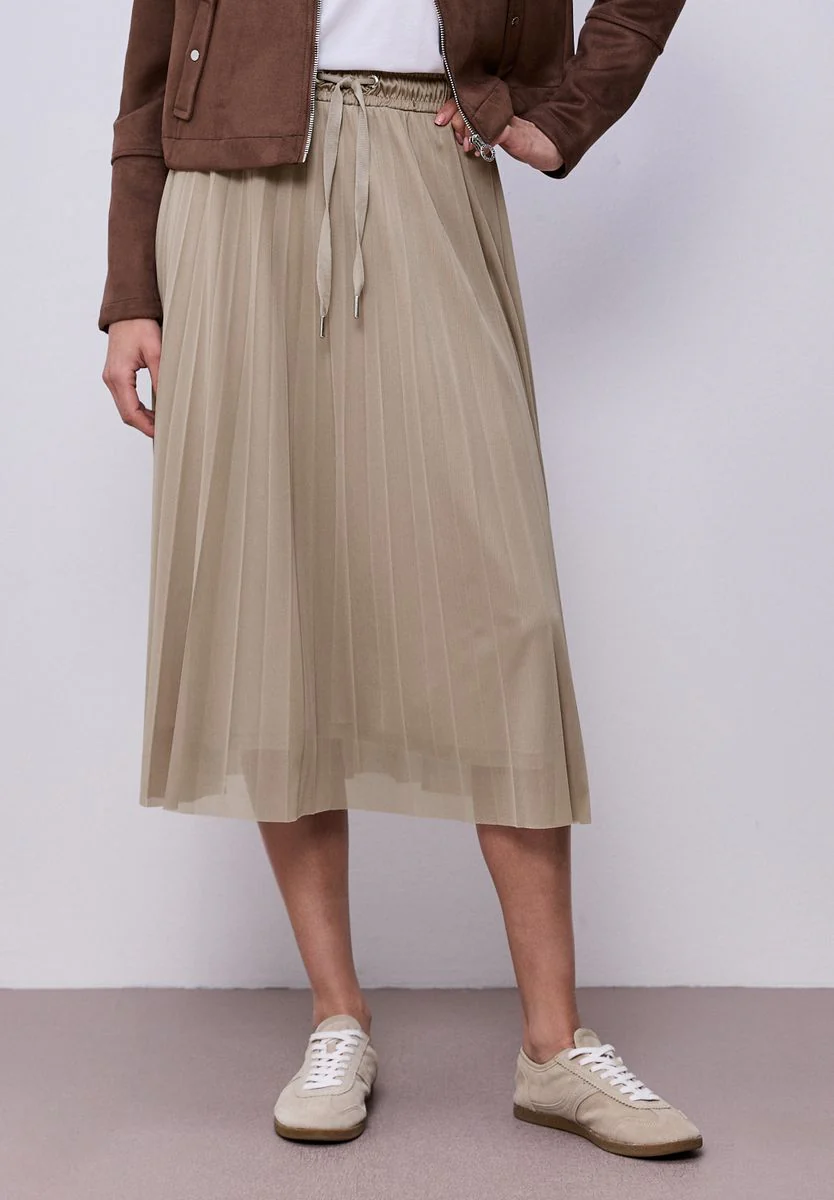 Mesh Plissée jog skirt_solid - Image 3