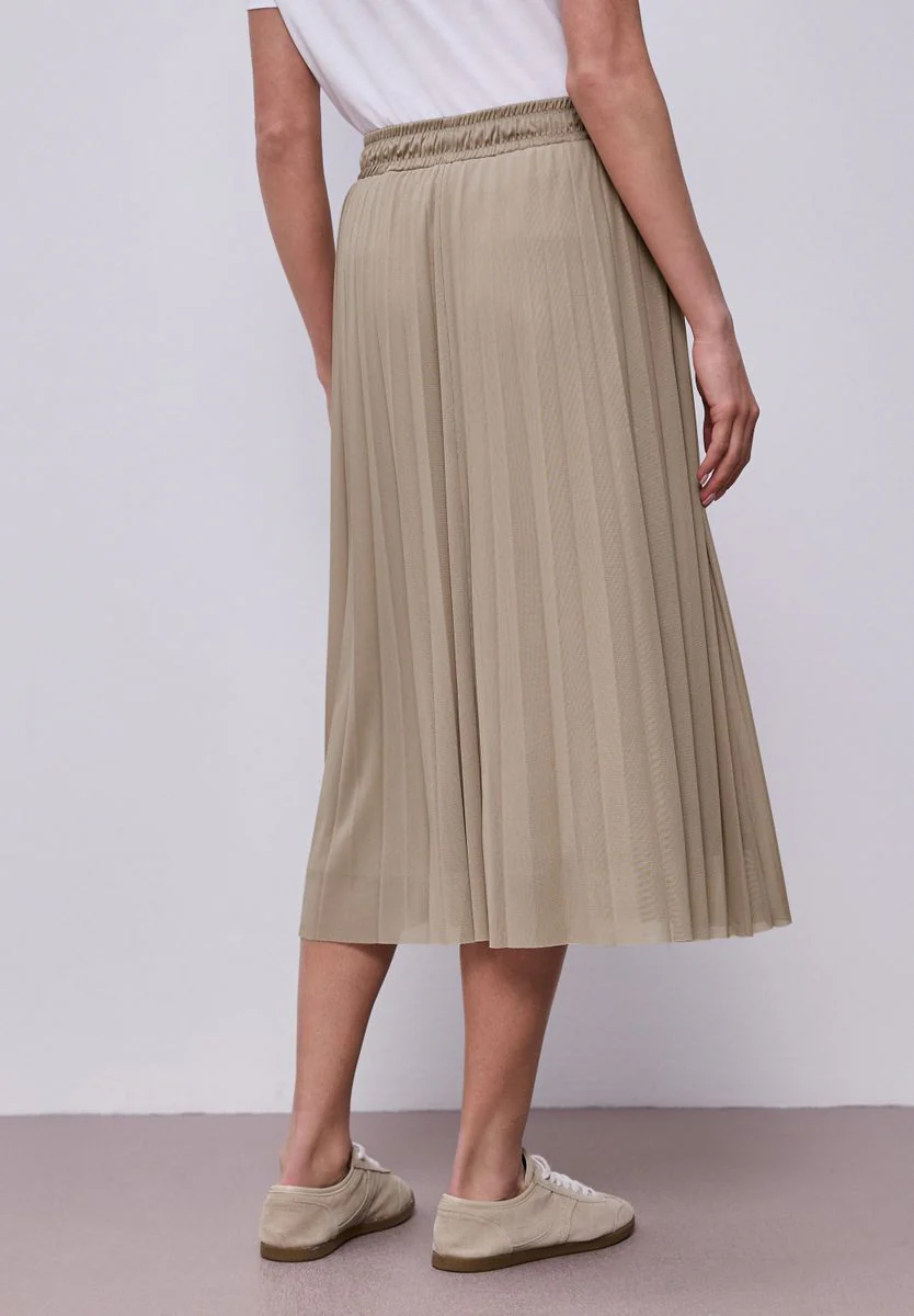 Mesh Plissée jog skirt_solid - Image 4
