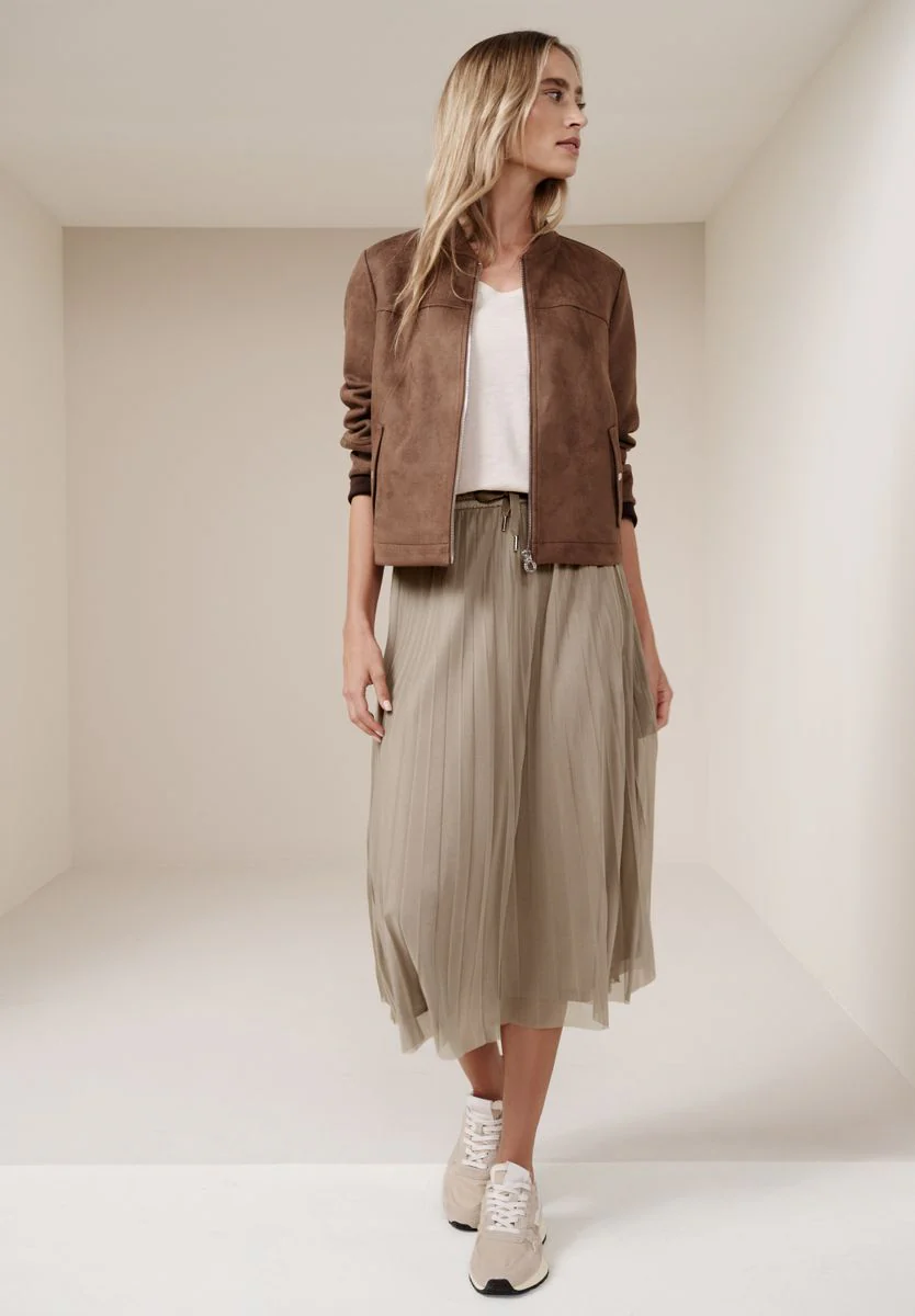 Mesh Plissée jog skirt_solid - Image 5