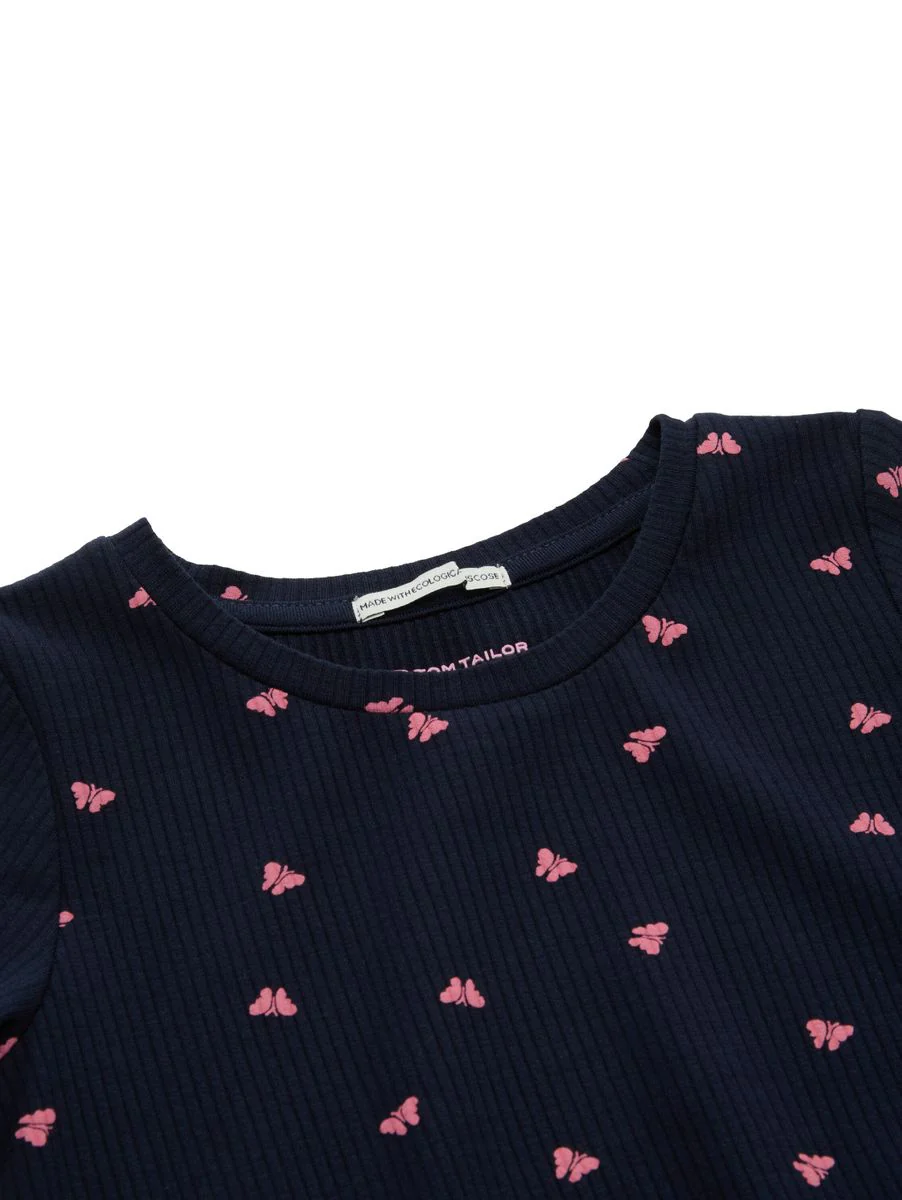 all over printed rib dress - Image 3