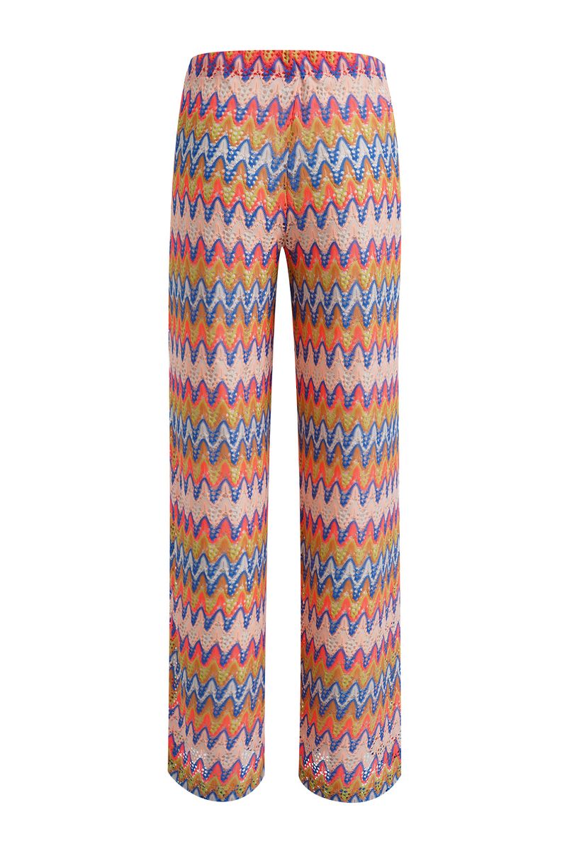 Multicolored Crochet Jersey Pants - Image 3