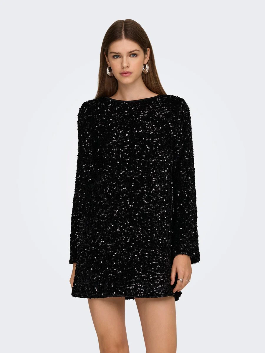 ONLANIKA SEQUINS LS BOW DRESS WVN C - Image 3
