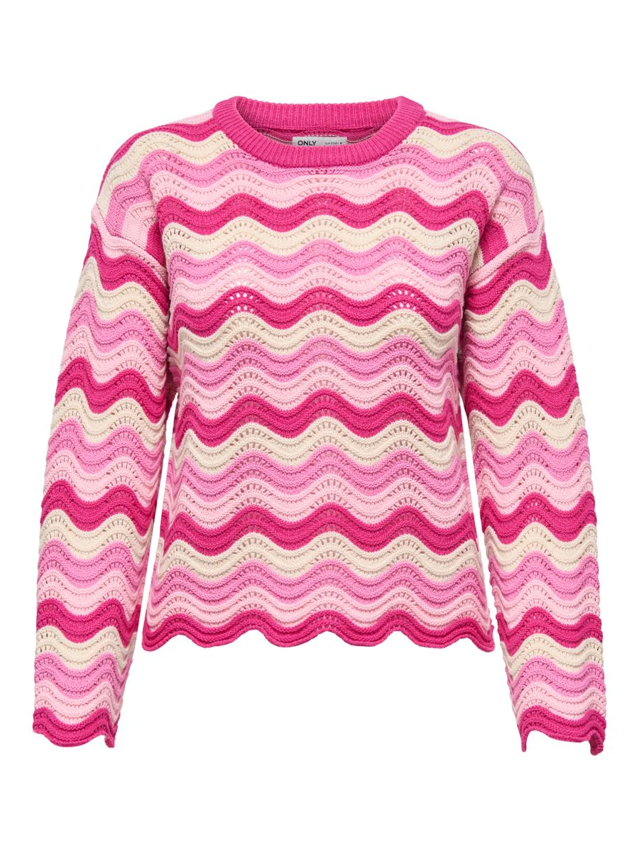 ONLASA LS WAVE STRUCTURE O-NECK CC KNT - Image 2