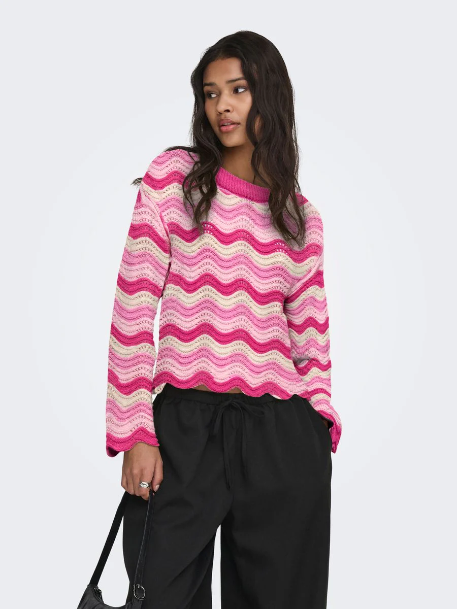 ONLASA LS WAVE STRUCTURE O-NECK CC KNT - Image 3