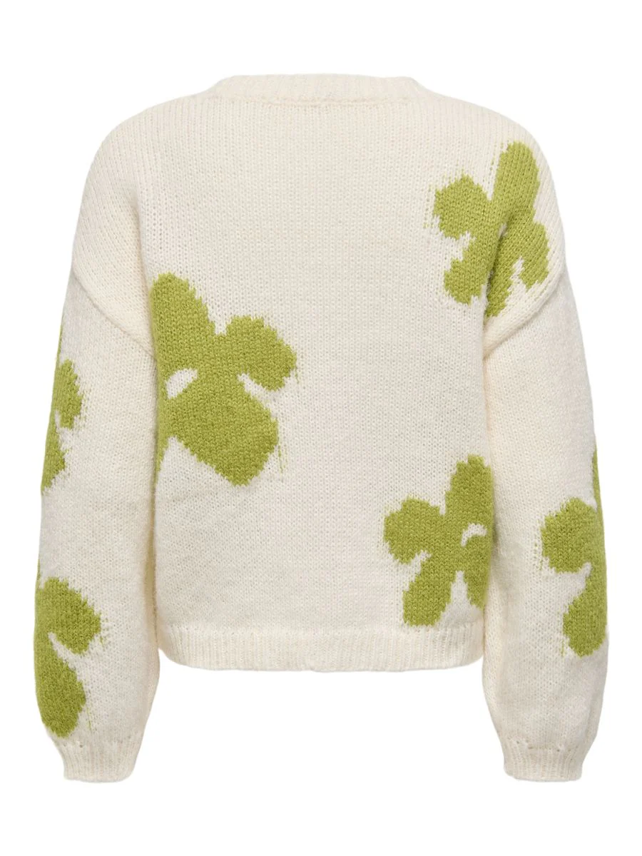 ONLBOOTLE LS FLOWER O-NECK KNT - Image 2