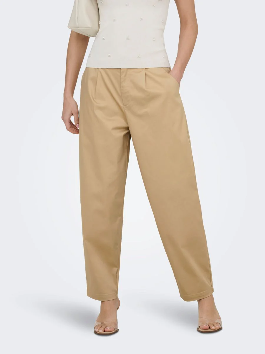 ONLCASIL HW ANK BARREL CHINO PANT C - Image 2