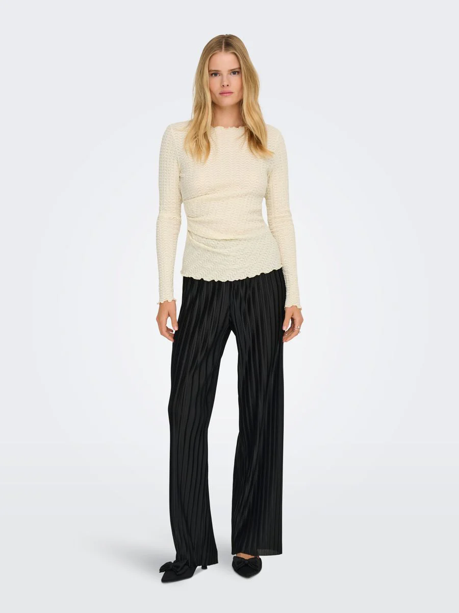 ONLELLA L/S RUCHING TOP JRS - Image 2