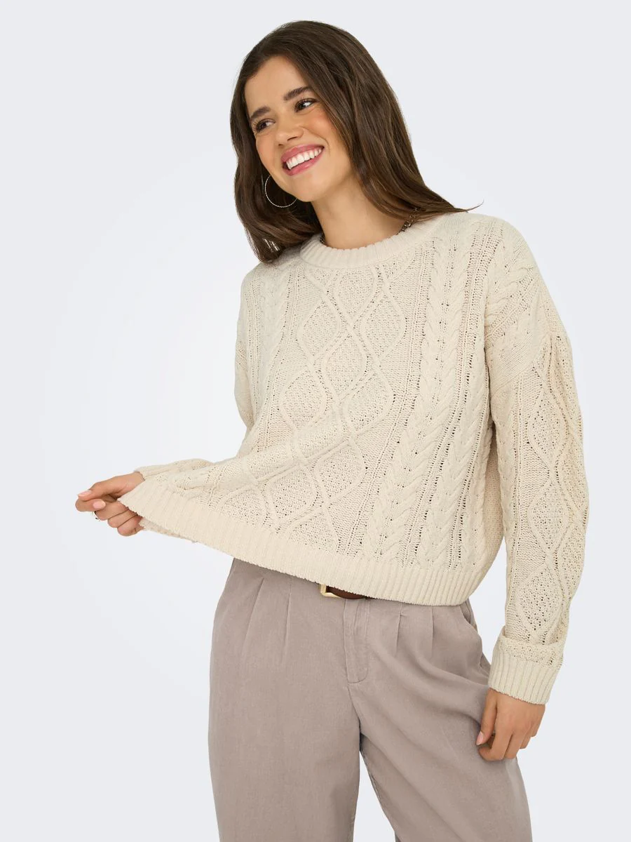 ONLELLY LIFE LS CABLE O-NECK CC KNT - Image 5