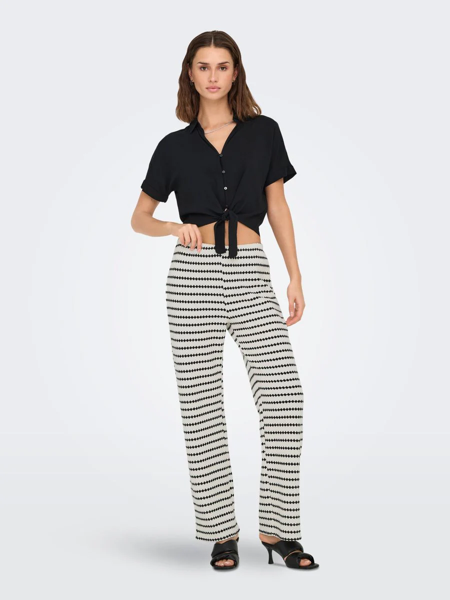 ONLEVA STRIPE WIDE LEG PANT JRS - Image 4