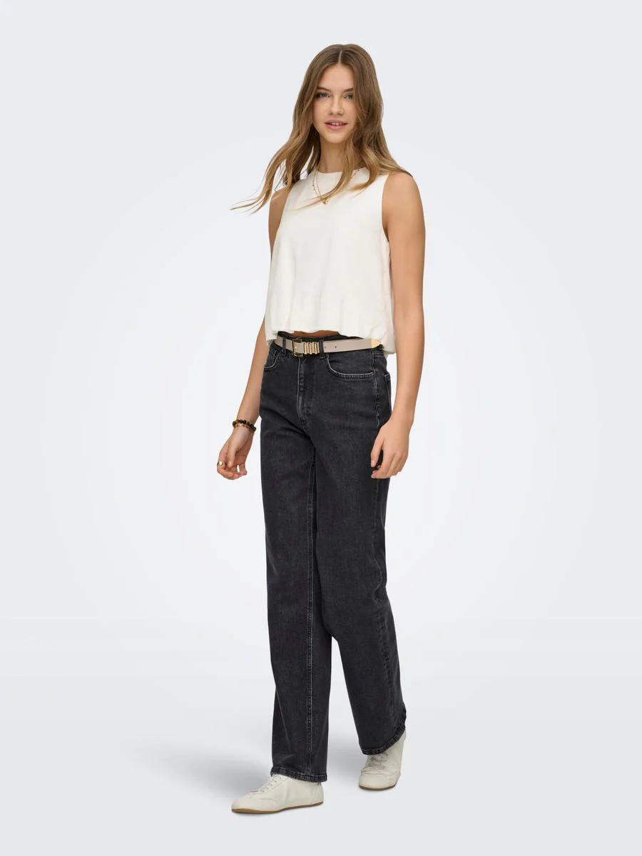 ONLGOA S/L BALLON LINEN BL TOP CC P - Image 5