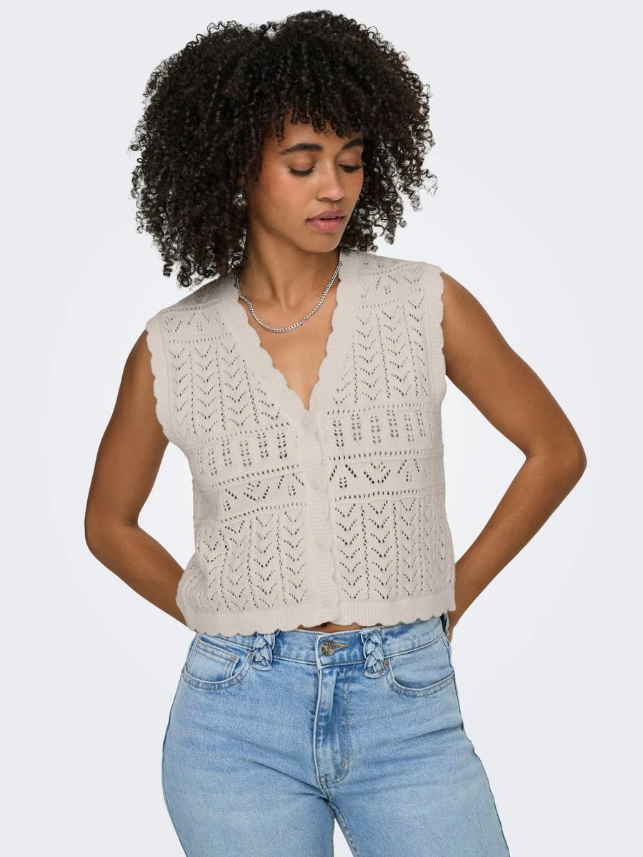 ONLIRINA V-NECK BUTTON VEST KNT NOOS - Image 5