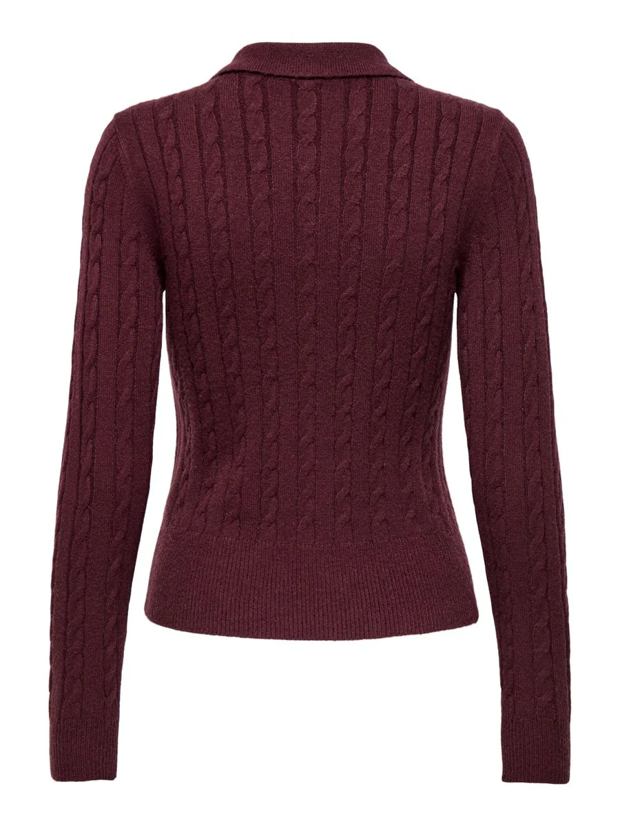 ONLKATIA LS CABLE ZIP POLO CARDIG C