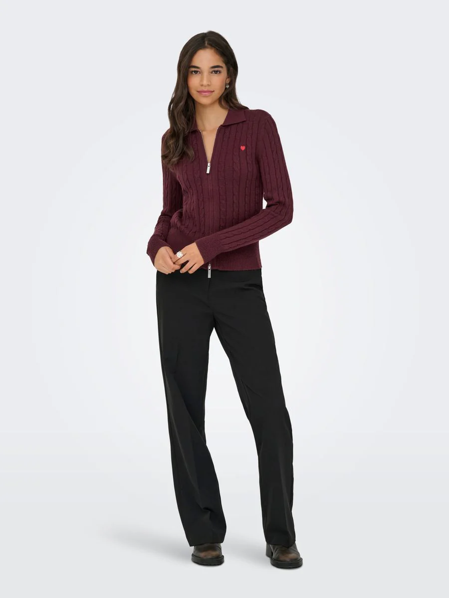 ONLKATIA LS CABLE ZIP POLO CARDIG C - Image 3