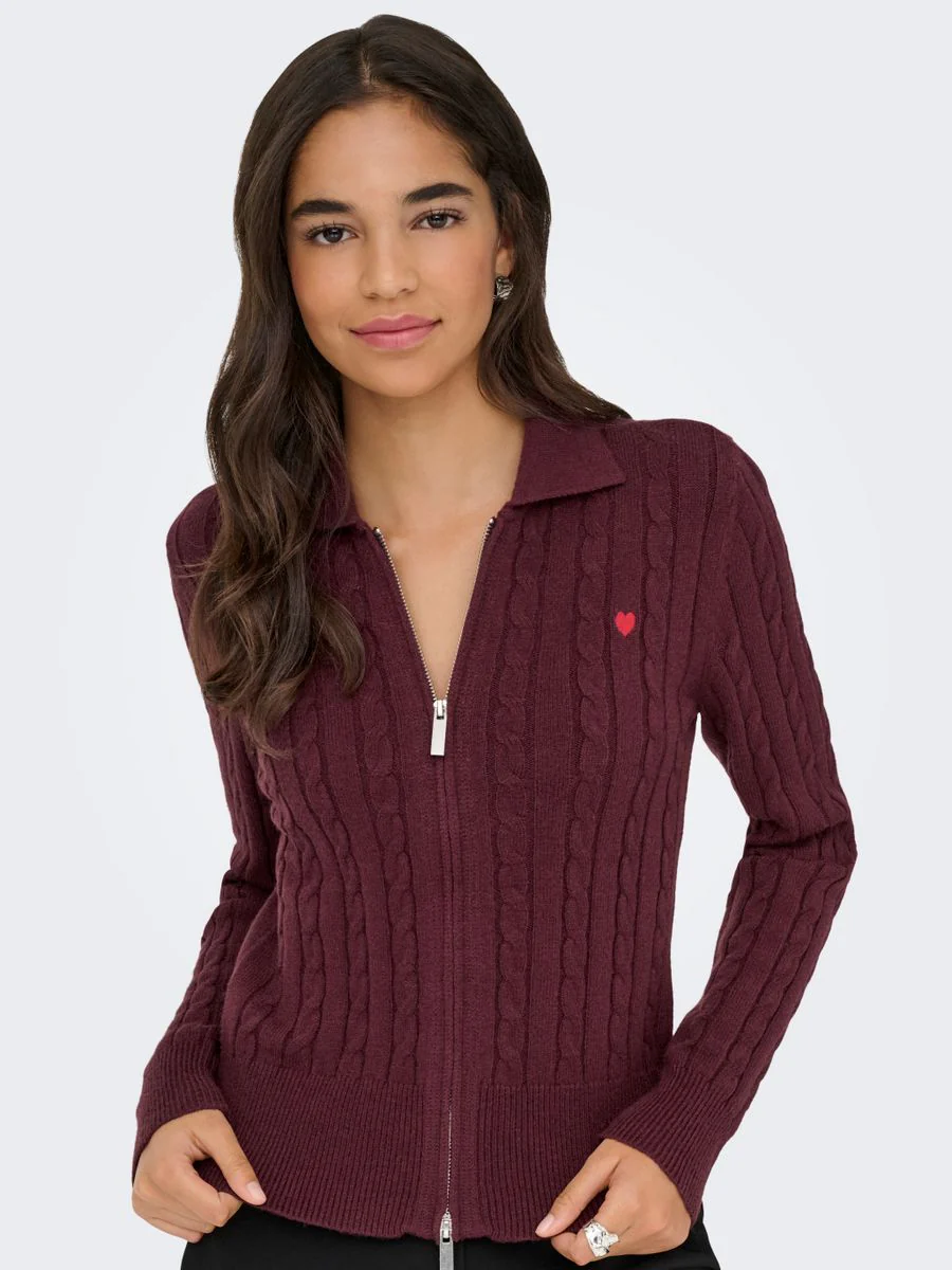 ONLKATIA LS CABLE ZIP POLO CARDIG C - Image 4