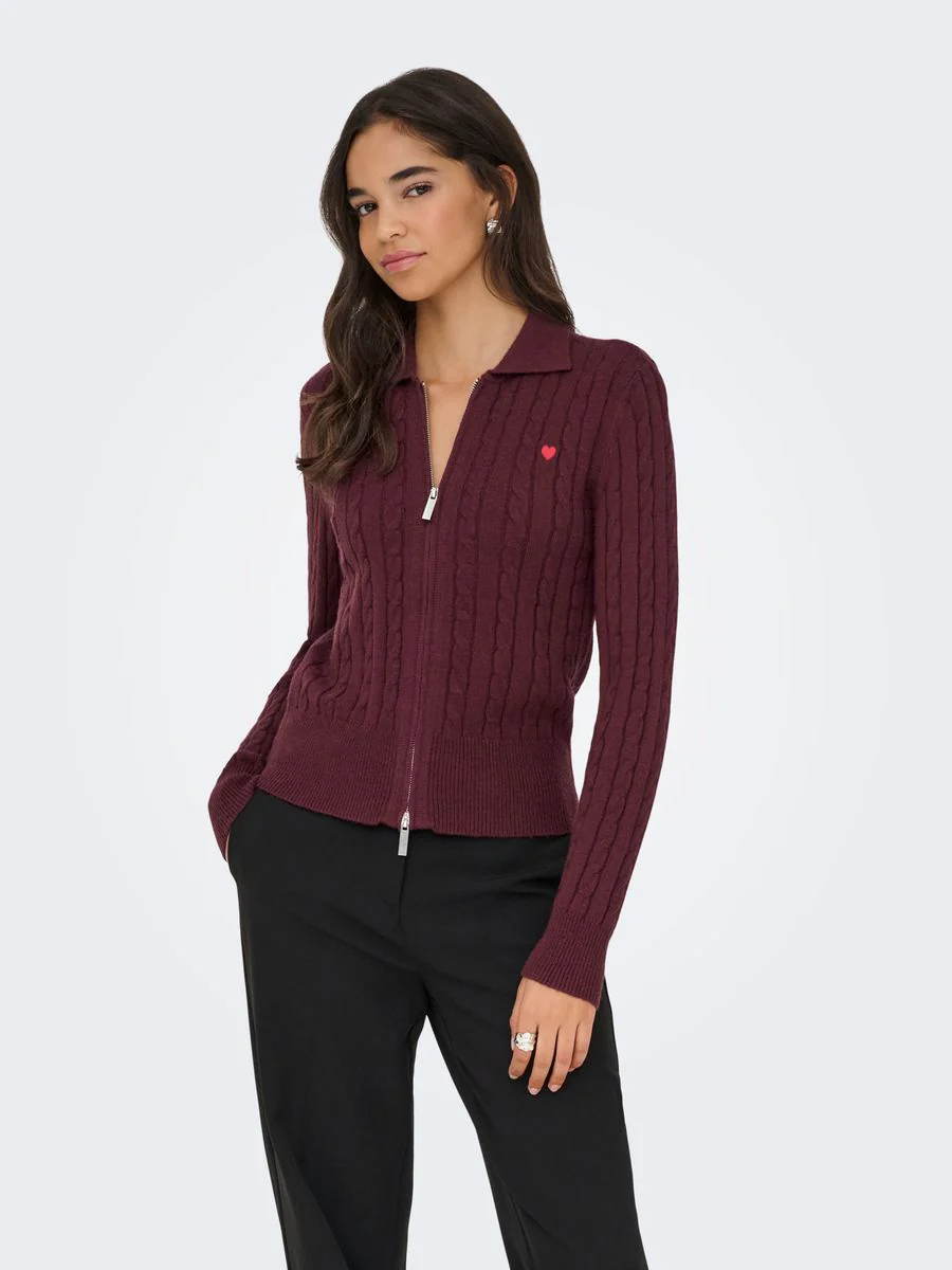 ONLKATIA LS CABLE ZIP POLO CARDIG C - Image 6