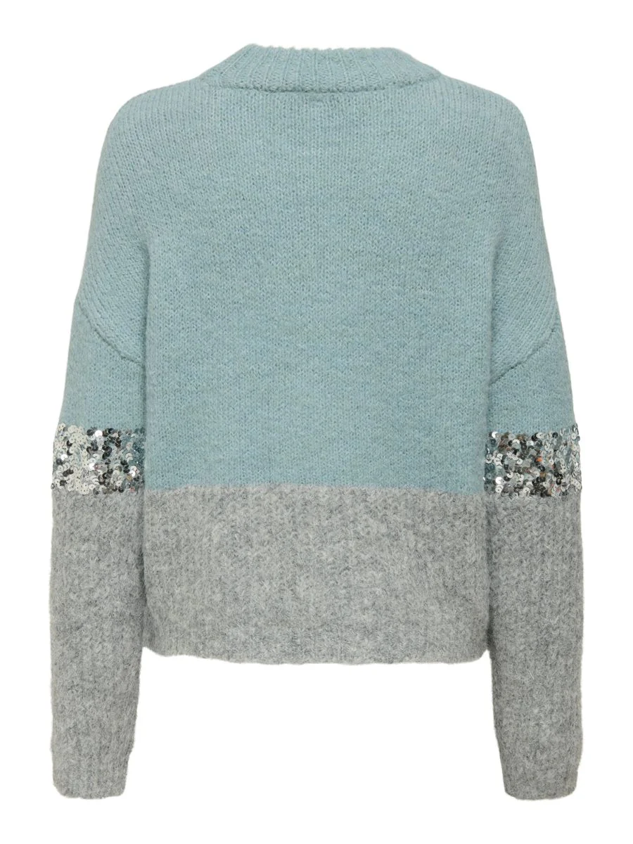 ONLMAINE LIFE LS SEQUIN BLOCK O-NEC - Image 2