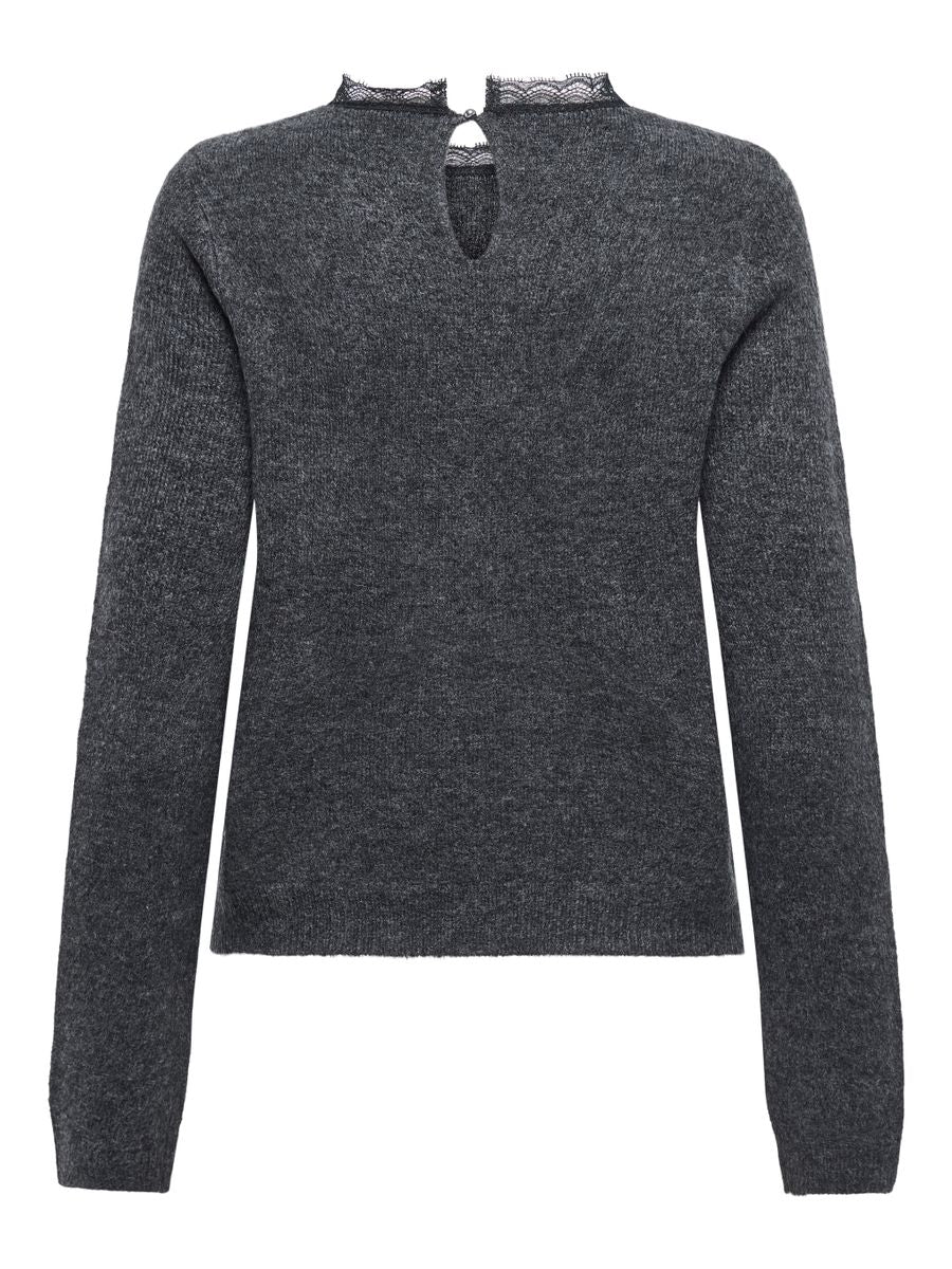 ONLTAMMY LS LACE MIX O-NECK BF KNT - Image 2