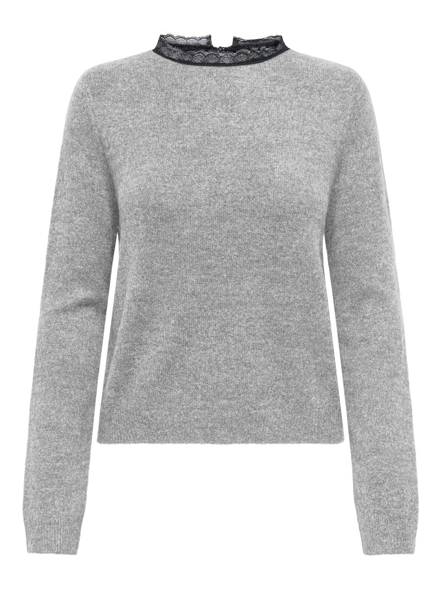 ONLTAMMY LS LACE MIX O-NECK BF KNT - Image 8