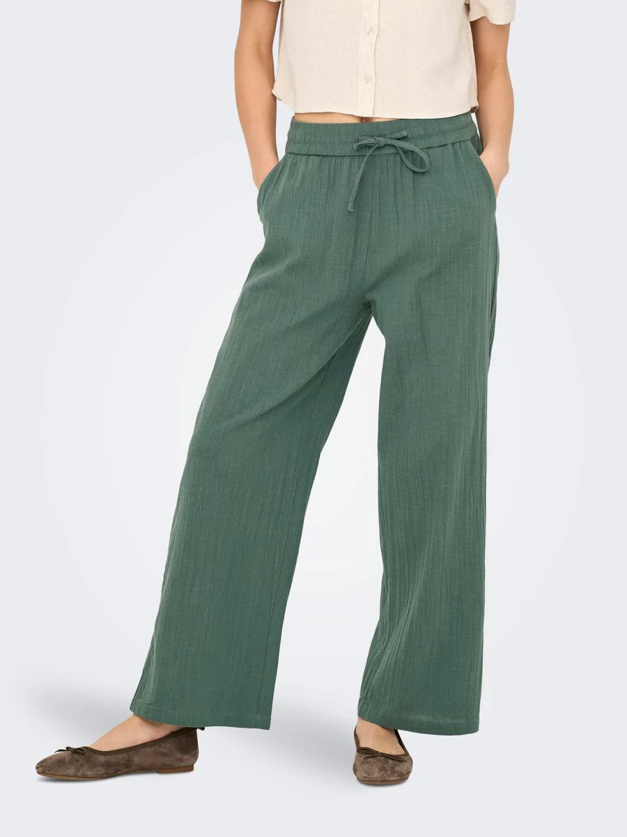 ONLTIZANA COTTON LOOSE PANTS WVN NO - Image 2