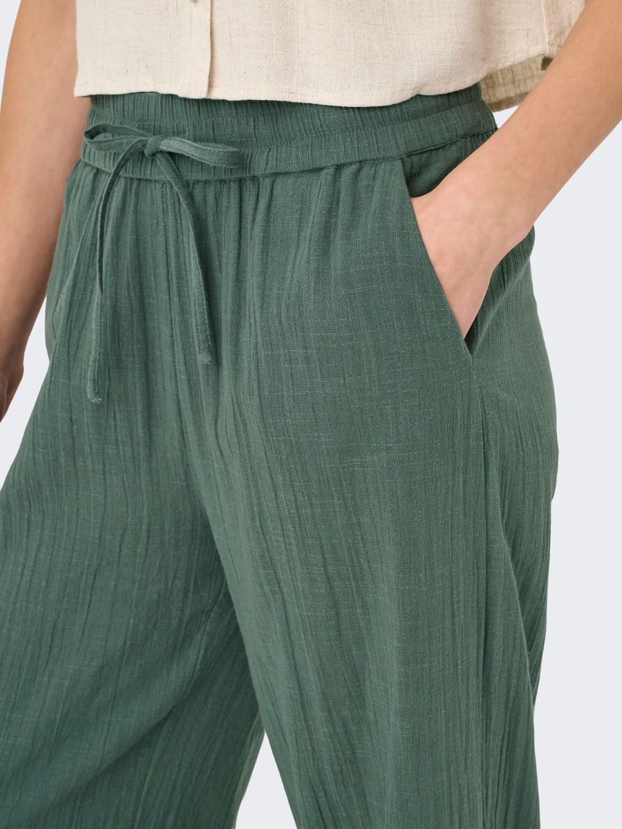 ONLTIZANA COTTON LOOSE PANTS WVN NO - Image 4