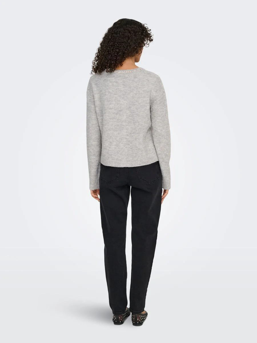 ONLVIVA LS O-NECK BLING CARDI EX KNT - Image 3