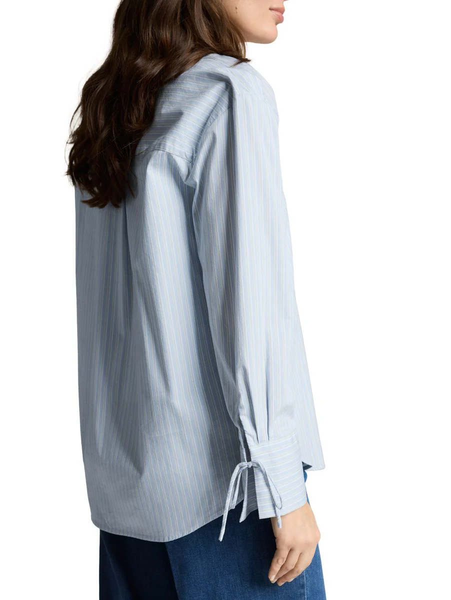 Oversize Hemdbluse mit Herz-Stickerei - Image 5