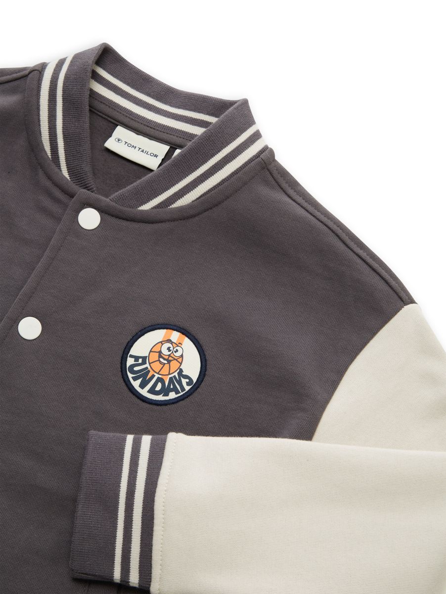 oversize college sweat jacket - Image 3