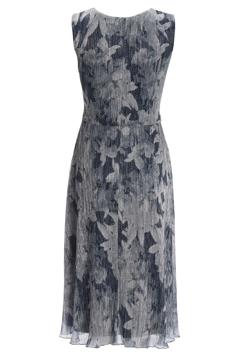 Plissiertes Kleid mit Metallicfäden - Image 7