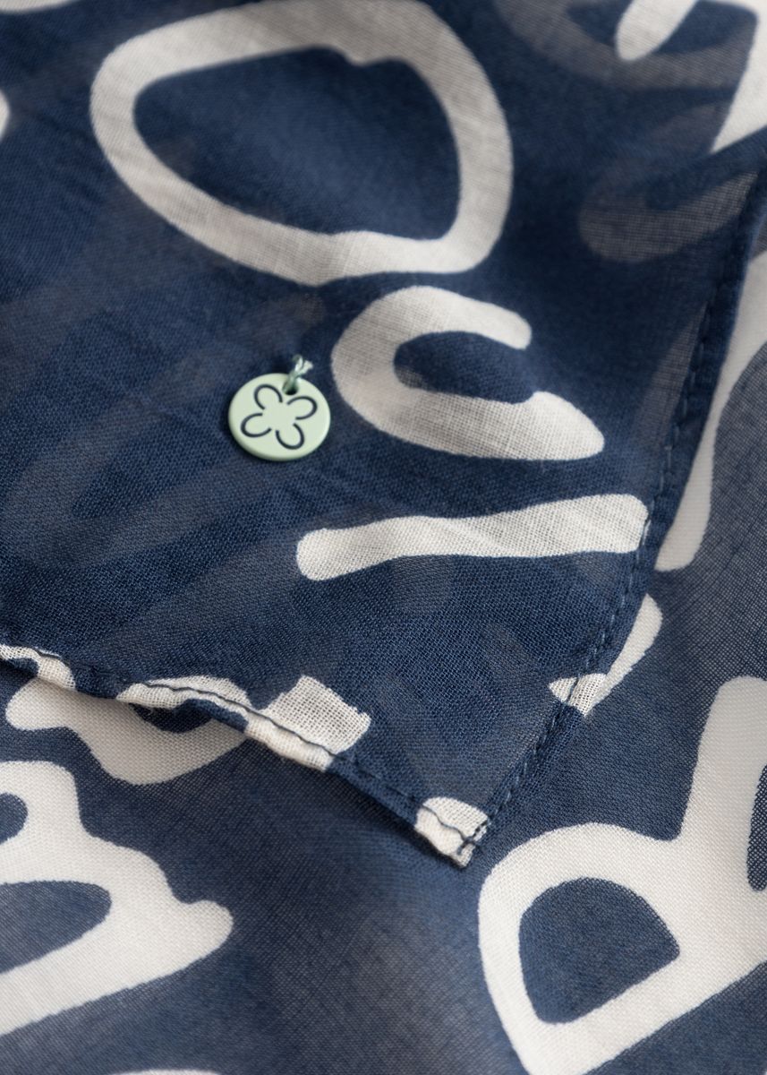 PRINTED SCARF MODAL/COTTON FRENCH Q - Image 3