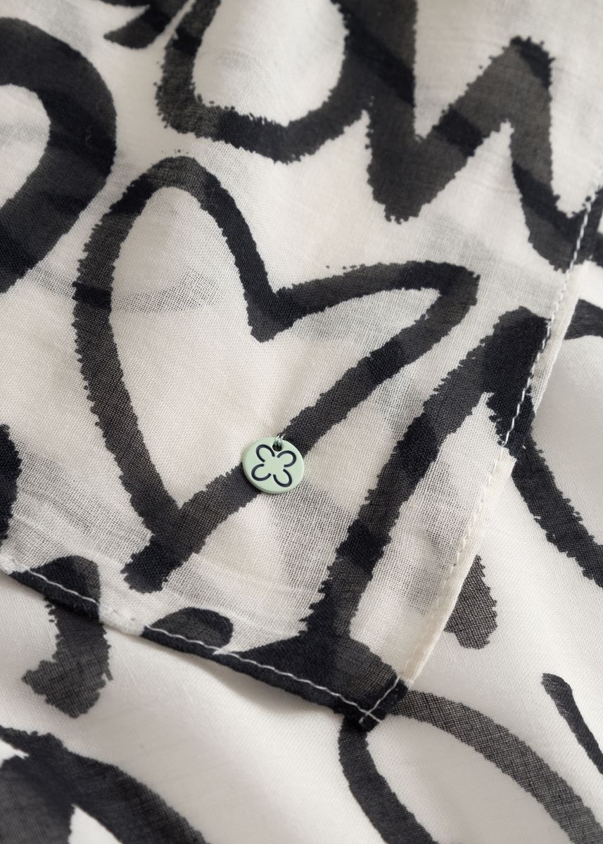 PRINTED SCARF MODAL/COTTON OMG QUOT - Image 3