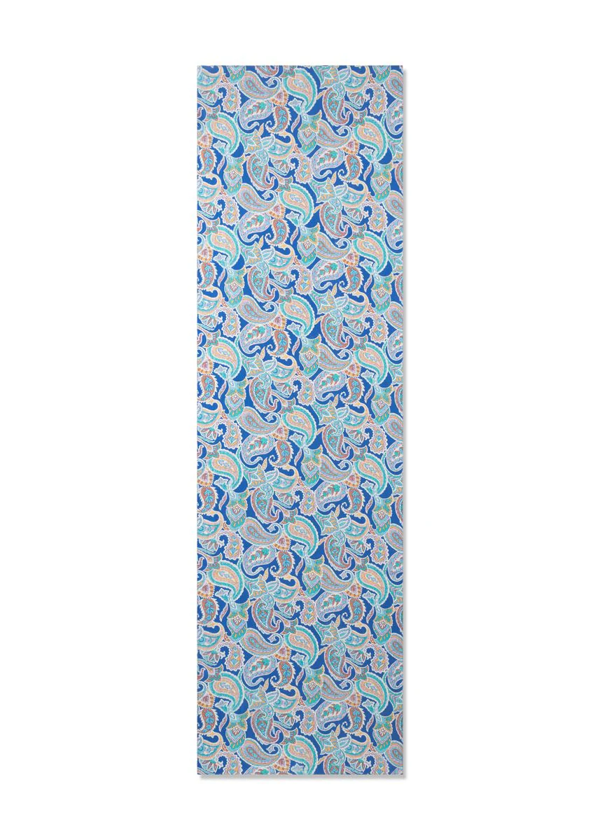 PRINTED SCARF SILK PONGÉ PAISLEY bl - Image 2
