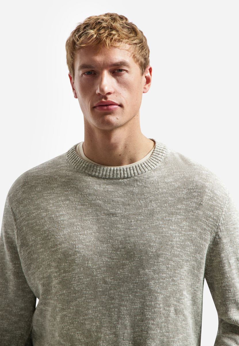 Pullover Crewneck Melange With Linen - Image 4