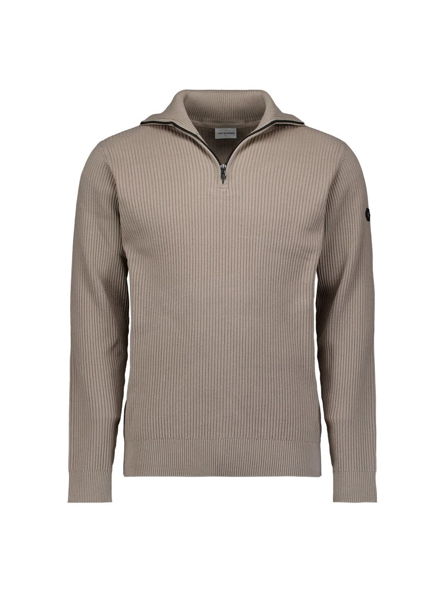 Pullover Half Zip Wing Collar Tuck Stitch - Image 5