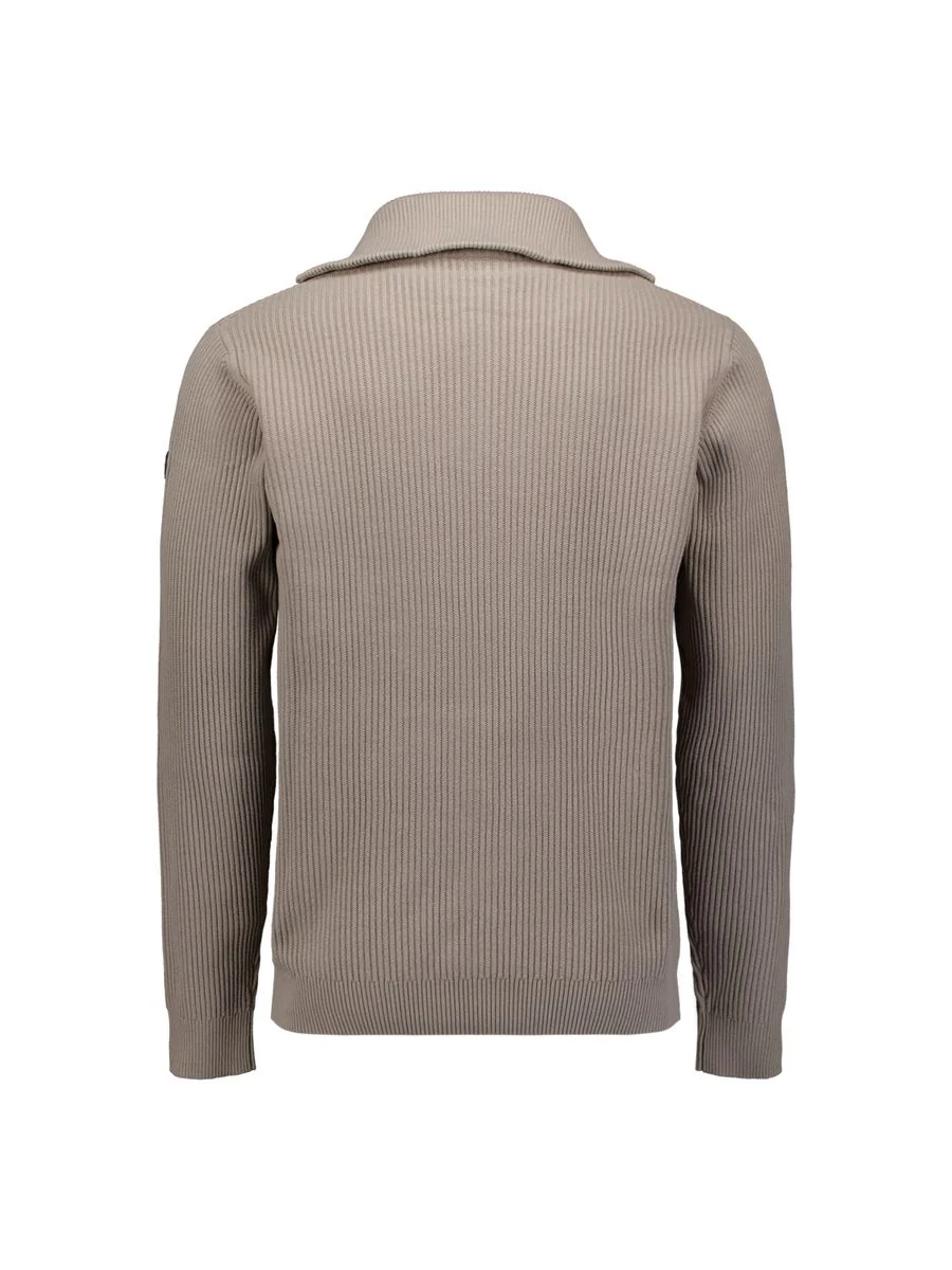 Pullover Half Zip Wing Collar Tuck Stitch - Image 6
